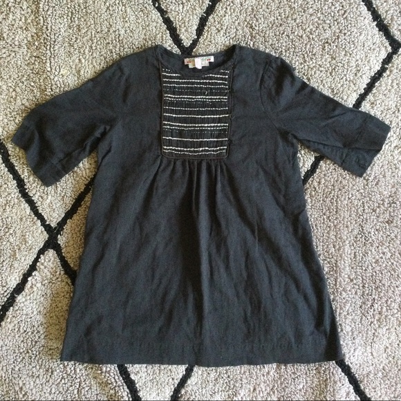 Bonpoint Charcoal Hand Smocked Dress - Picture 1 of 7